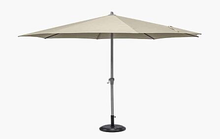 Platinum Riva 3.5m Round Parasol with Base - Champagne 
