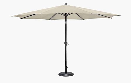 Platinum 3m Riva Round Parasol with 25kg Base - Champagne 