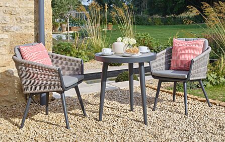Bramblecrest Mauritius Eco Cobble Round Garden Bistro Set Bramblecrest Mauritius Eco Cobble Round Garden Bistro Set