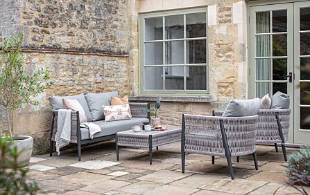 Bramblecrest Mauritius Grey Two Seater Garden Sofa Set Bramblecrest Mauritius Grey Two Seater Garden Sofa Set