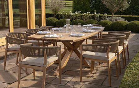 Maze Porto Rectangular 8 Seat Sandstone Dining Set