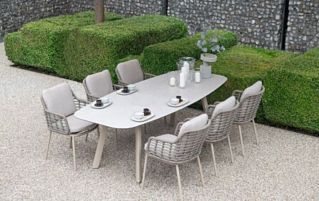 4 Seasons Outdoor Puglia 6 Seat Oval Garden Dining Set 4 Seasons Outdoor Puglia 6 Seat Oval Garden Dining Set