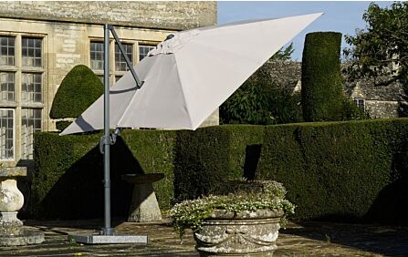 Bramblecrest Lichfield Sand 2.7m Square Side Post Parasol with Granite Base & Protective Cover Bramblecrest Lichfield Sand 2.7m Square Side Post Parasol with Granite Base & Protective Cover