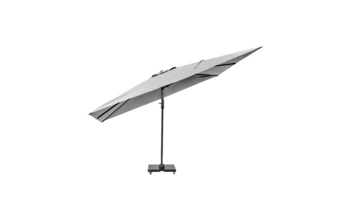 Platinum Challenger T2 3.5 x 2.6m Rectangular Luna Grey Free Arm Parasol With 90kg Wheeled Base