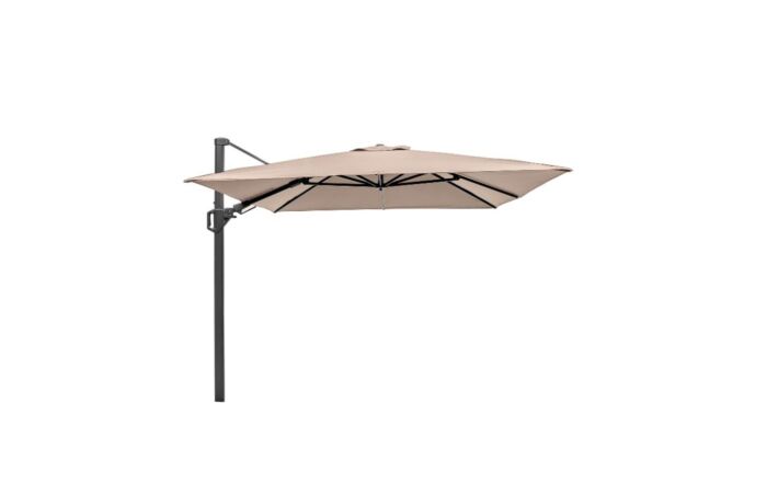 Platinum Challenger T2 3.5 x 2.6m Rectangular Taupe Parasol With 90kg Wheeled Base