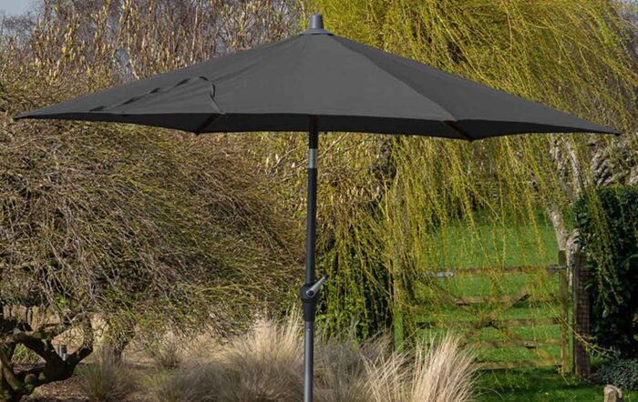 Platinum Riva 2.5m Round Parasol with 25kg Base - Anthracite