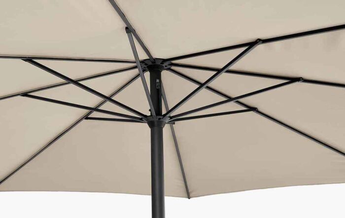 Platinum Riva 3.5m Round Parasol with Base - Champagne 