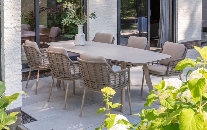 4 Seasons Outdoor Puglia 6 Seat Oval Garden Dining Set 4 Seasons Outdoor Puglia 6 Seat Oval Garden Dining Set