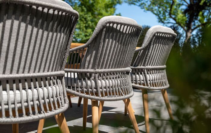 4 Seasons Outdoor Ancora Six Seat Teak Outdoor Dining Set