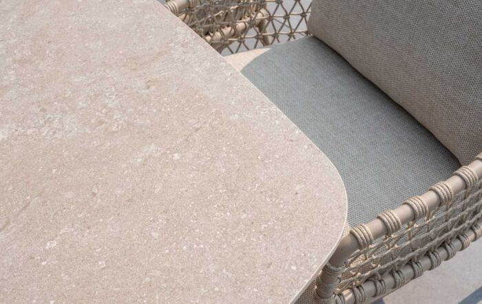 4 Seasons Outdoor Sardinia Outdoor Low Dining Set with 6 Chairs