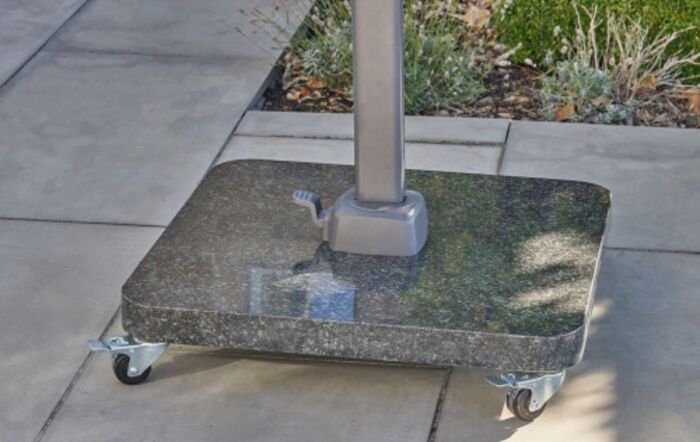 Platinum Voyager T1 3m x 2 m Rectangular Luna Grey Parasol With 90kg Wheeled Base
