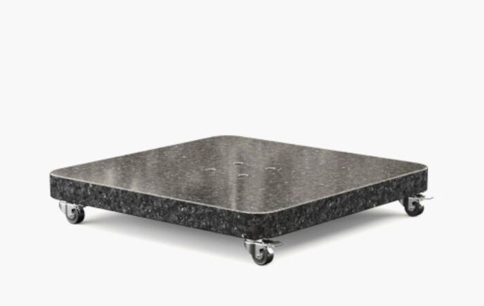 Platinum Challenger T2 3.5 x 2.6m Rectangular Luna Grey Free Arm Parasol With 90kg Wheeled Base