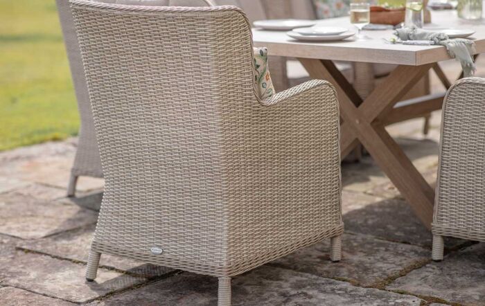 Bramblecrest Chedworth Eight Seater Rectangle Outdoor Dining Set - Sandstone