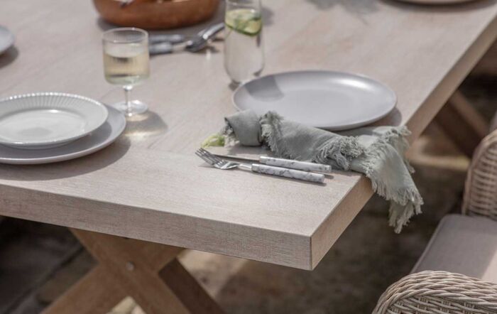 Bramblecrest Chedworth Eight Seater Rectangle Outdoor Dining Set - Sandstone