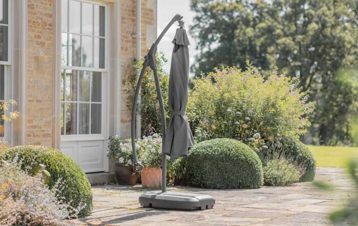 Bramblecrest Gloucester Grey 3M Round Parasol - includes FREE COVER