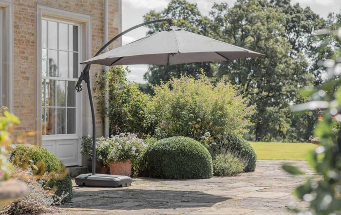 Bramblecrest Gloucester Grey 3M Round Parasol - includes FREE COVER