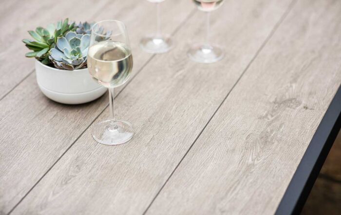 Bramblecrest Mauritius Corner Garden Sofa Set with Ceramic Adjustable Table - Grey