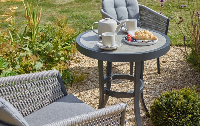 Bramblecrest Mauritius Eco Cobble Round Garden Bistro Set Bramblecrest Mauritius Eco Cobble Round Garden Bistro Set