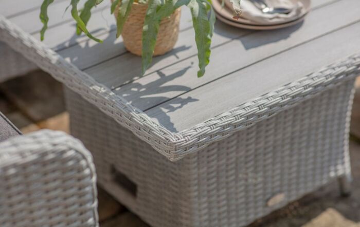 Bramblecrest Tetbury Mini Garden Corner Sofa Set with Adjustable Table - Graphite