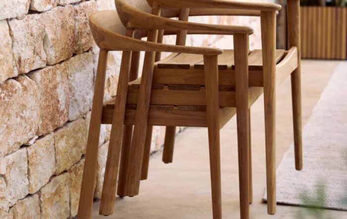 Cane-Line 6 Seat Oval Outdoor Mellow Dining Set - Teak