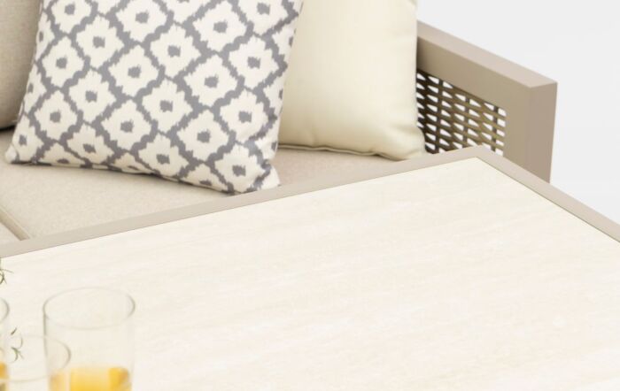 JB Furniture Exclusive Conrad Three Seat Adjustable Outdoor Sofa Set - Latte