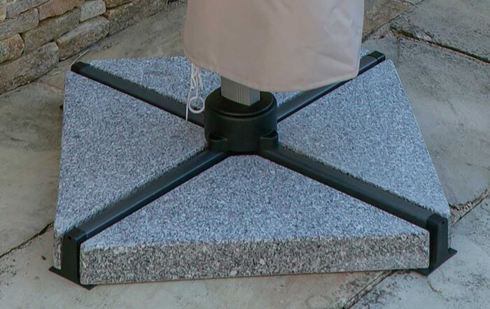 Bramblecrest Chichester 3M Round Side Post Parasol Including Granite Base And Cover