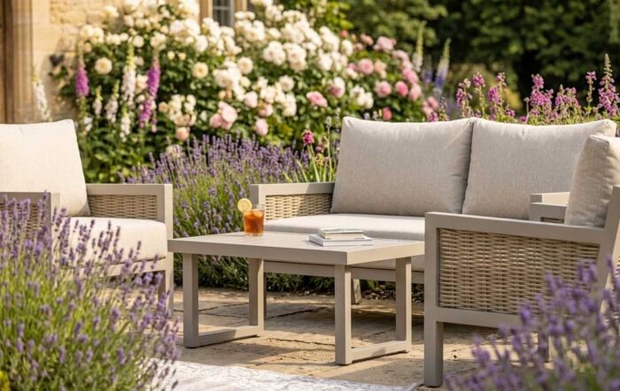 JB Furniture Exclusive Conrad Two Seat Outdoor Aluminium Sofa Set - Latte