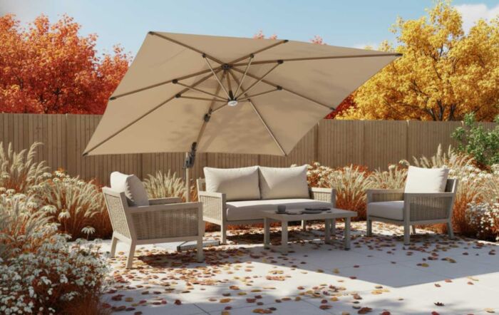 JB Furniture Exclusive Conrad Two Seat Outdoor Aluminium Sofa Set - Latte