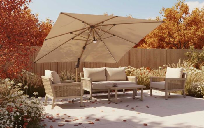 JB Furniture Exclusive Conrad Two Seat Outdoor Aluminium Sofa Set - Latte