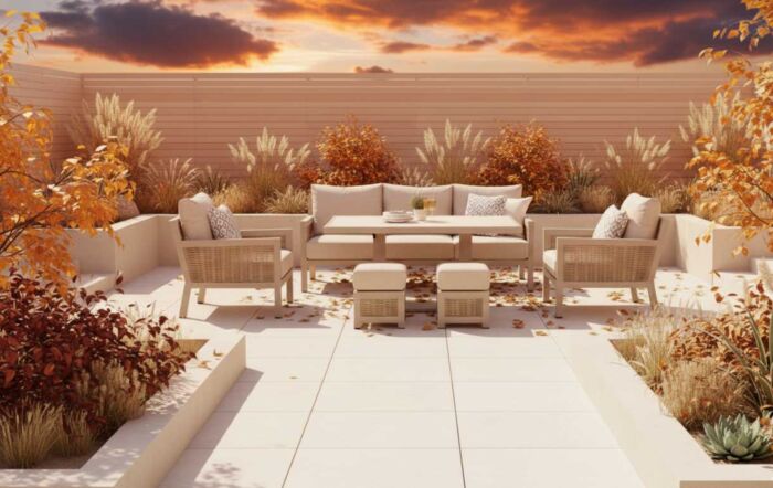 JB Furniture Exclusive Conrad Three Seat Adjustable Outdoor Sofa Set - Latte