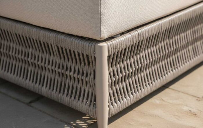 JB Furniture Exclusive Seychelles Outdoor Corner Sofa with Firepit Table - Latte