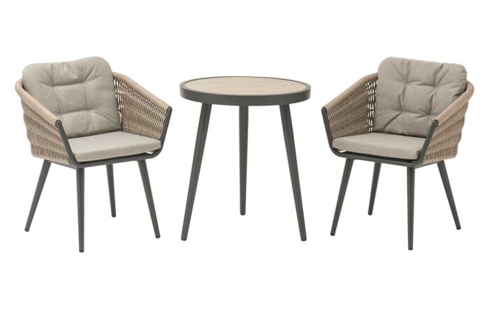 Bramblecrest Mauritius Eco Cobble Round Garden Bistro Set