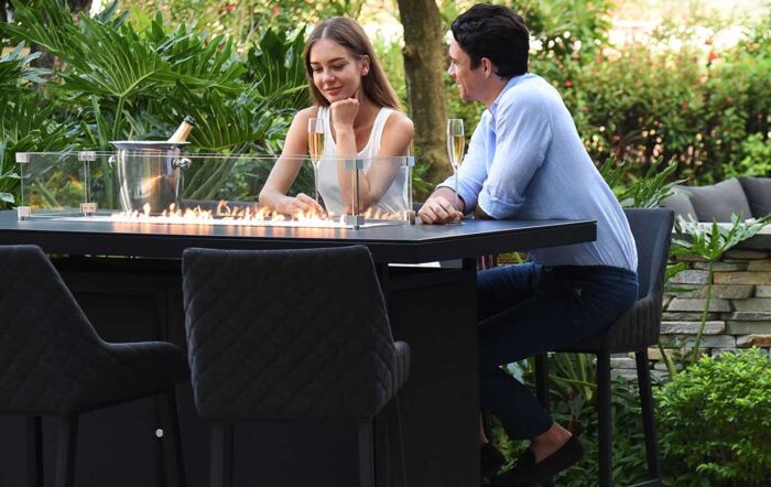Maze Regal Charcoal 8 Seat Fire Pit Bar Set 