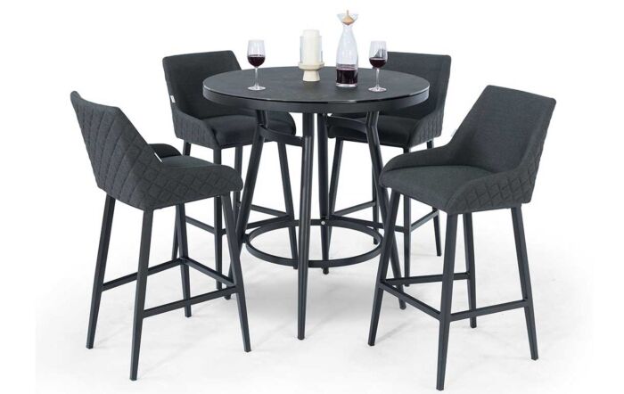 Maze Regal Charcoal 4 Seat Round Bar Set 