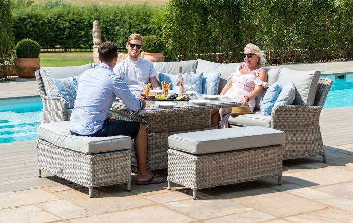 Maze Oxford Royal Adjustable Garden Dining Sofa Set