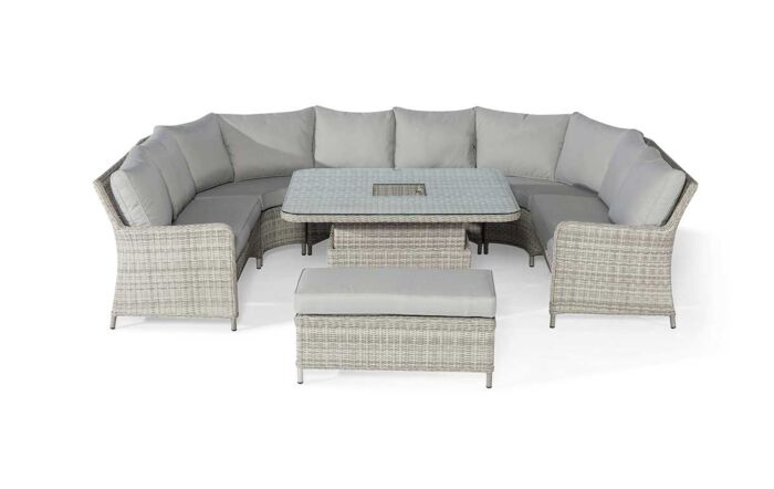 Maze Oxford Royal U Shaped Sofa Set with Rising Table