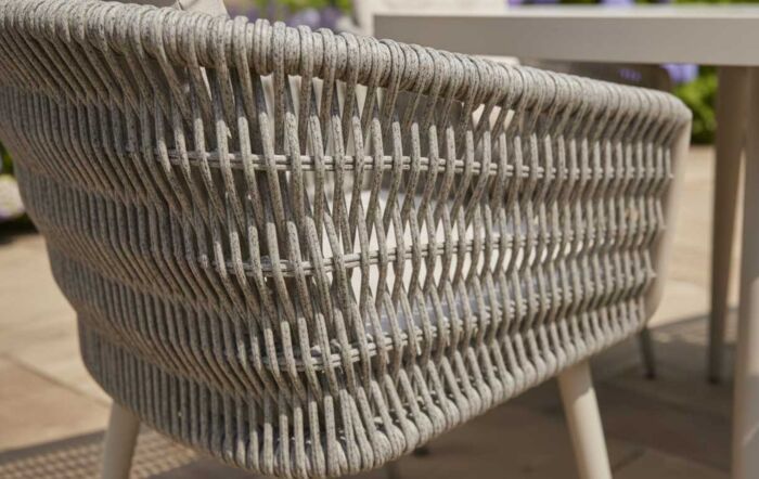 JB Furniture Exclusive Seychelles 6 Seat Rectangle Outdoor Dining Set with Parasol & Base - Latte