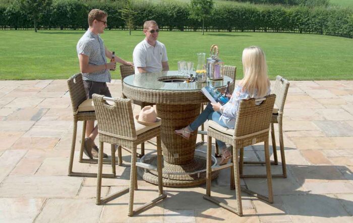 Maze Winchester 6 Seat Outdoor Bar Set with Ice Bucket Maze Winchester 6 Seat Outdoor Bar Set with Ice Bucket